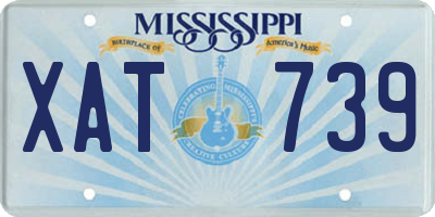 MS license plate XAT739