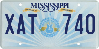 MS license plate XAT740