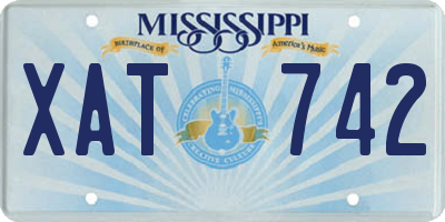MS license plate XAT742