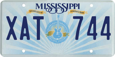 MS license plate XAT744