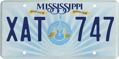 MS license plate XAT747