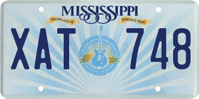 MS license plate XAT748