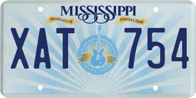 MS license plate XAT754