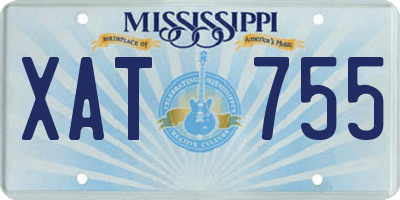 MS license plate XAT755
