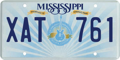 MS license plate XAT761