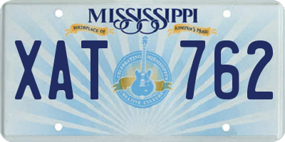 MS license plate XAT762