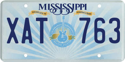 MS license plate XAT763