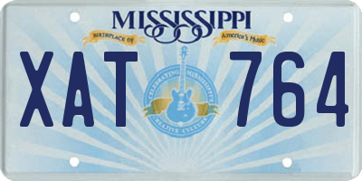 MS license plate XAT764