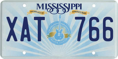 MS license plate XAT766