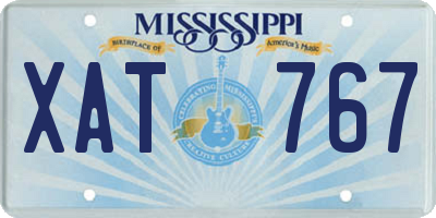 MS license plate XAT767