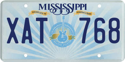 MS license plate XAT768