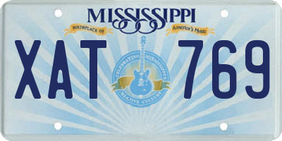MS license plate XAT769