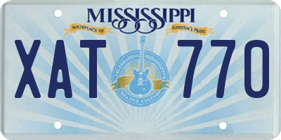 MS license plate XAT770
