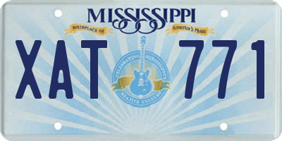 MS license plate XAT771