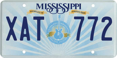 MS license plate XAT772