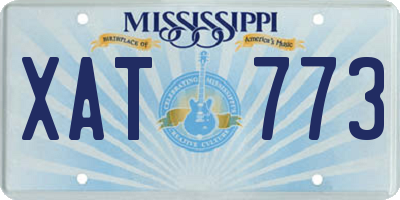 MS license plate XAT773