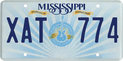 MS license plate XAT774