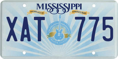 MS license plate XAT775