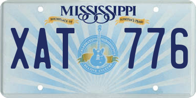 MS license plate XAT776