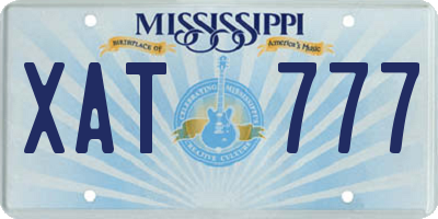 MS license plate XAT777