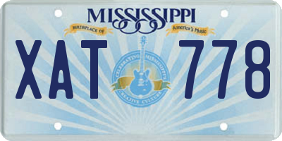 MS license plate XAT778