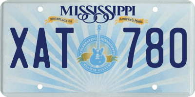 MS license plate XAT780