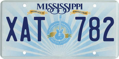 MS license plate XAT782
