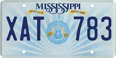 MS license plate XAT783