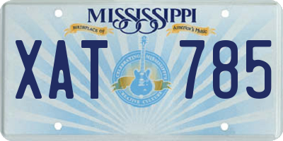 MS license plate XAT785