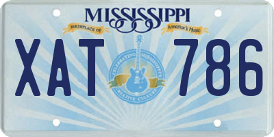 MS license plate XAT786