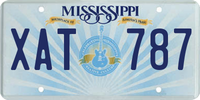 MS license plate XAT787