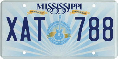 MS license plate XAT788