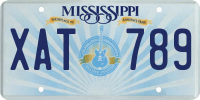 MS license plate XAT789