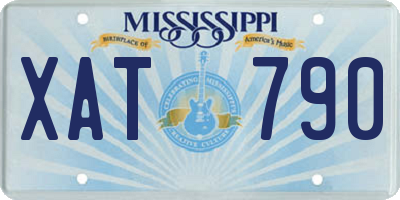 MS license plate XAT790