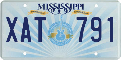 MS license plate XAT791