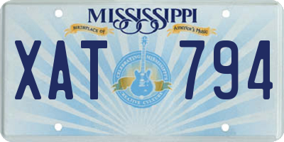 MS license plate XAT794