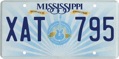 MS license plate XAT795