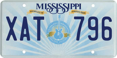 MS license plate XAT796