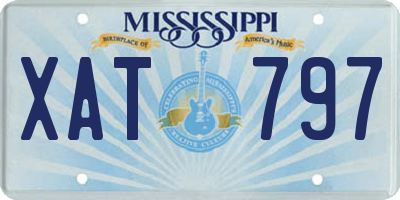MS license plate XAT797