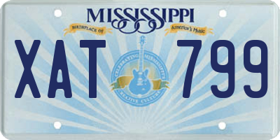 MS license plate XAT799