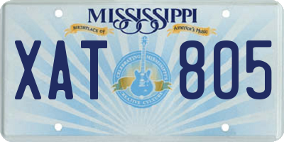 MS license plate XAT805