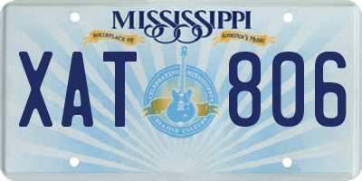 MS license plate XAT806