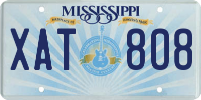 MS license plate XAT808