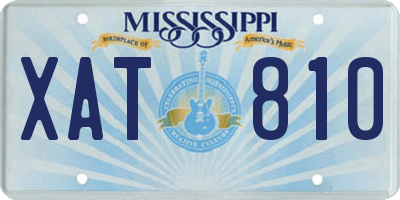 MS license plate XAT810