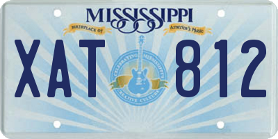MS license plate XAT812