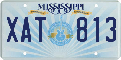 MS license plate XAT813