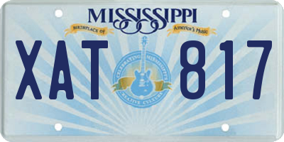 MS license plate XAT817