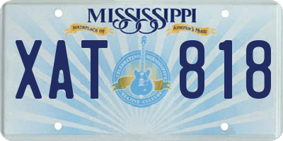 MS license plate XAT818