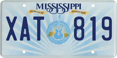 MS license plate XAT819