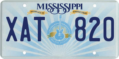MS license plate XAT820